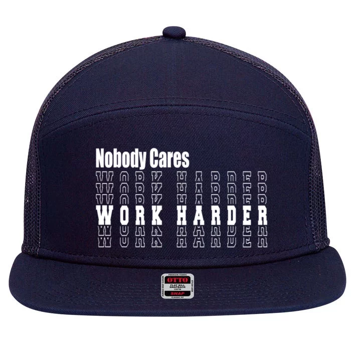 Motivation For The Gym Business And Life Great Gift 7 Panel Mesh Trucker Snapback Hat