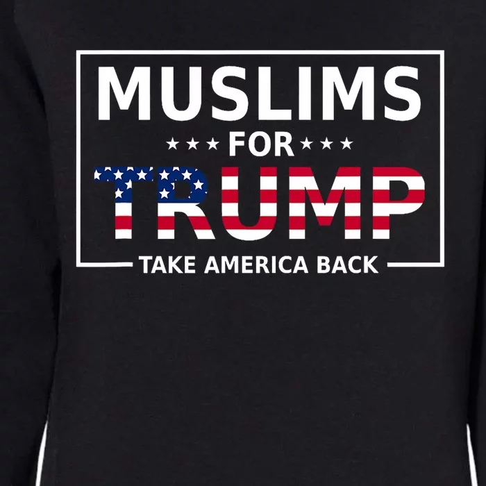 Muslims For Trump 2024 Conservative Funny Election 45 47 Womens California Wash Sweatshirt