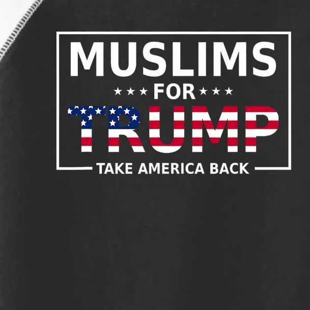 Muslims For Trump 2024 Conservative Funny Election 45 47 Toddler Fine Jersey T-Shirt