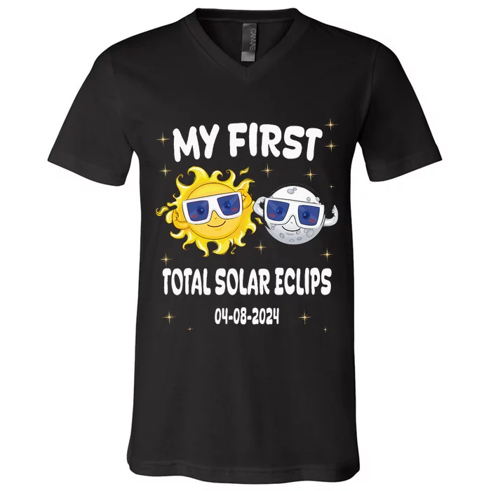 My First Total Solar Eclipse V-Neck T-Shirt