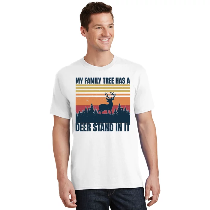 My Family Tree Has A Deer Stand In It Vintage Deer Hunting Premium T-Shirt