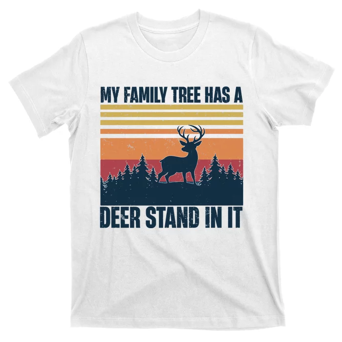 My Family Tree Has A Deer Stand In It Vintage Deer Hunting Premium T-Shirt