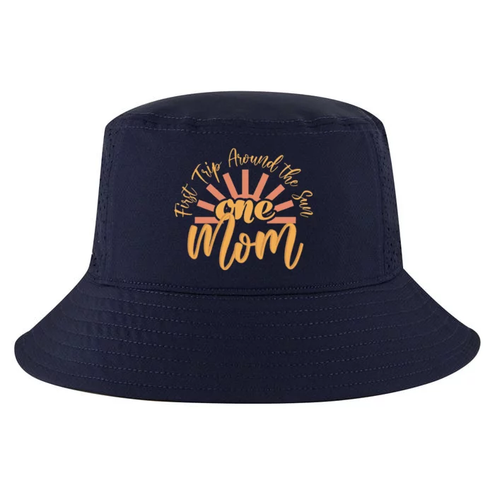 My First Trip Around The Sun Fall 1st Birthday Mom Cool Comfort Performance Bucket Hat