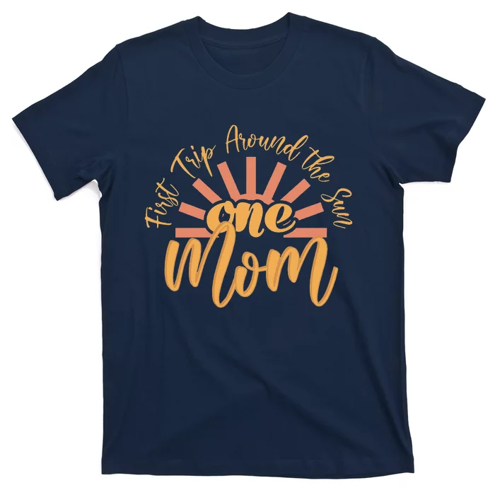 My First Trip Around The Sun Fall 1st Birthday Mom T-Shirt