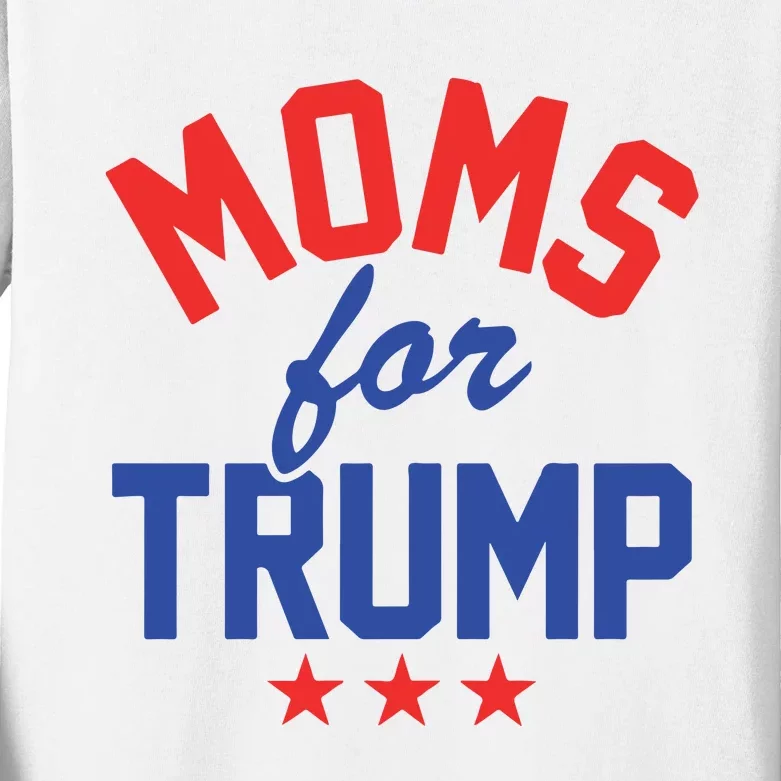 Moms For Trump 2024 Kids Long Sleeve Shirt