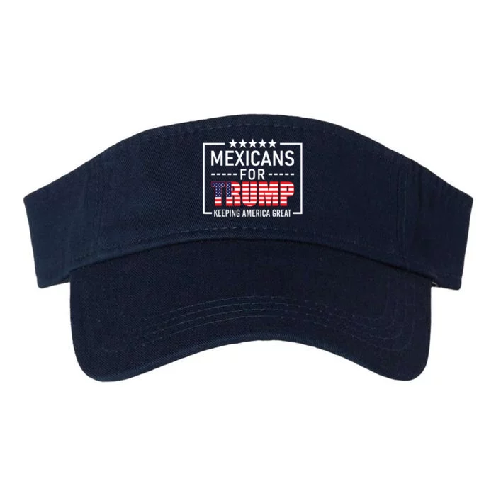 Mexicans For Trump Hispanic Conservative Gift Trump 2024 Valucap Bio-Washed Visor