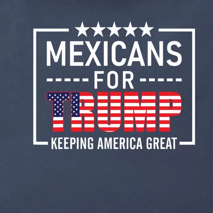 Mexicans For Trump Hispanic Conservative Gift Trump 2024 Zip Tote Bag