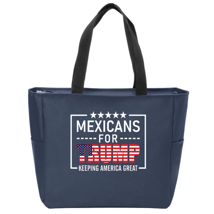 Mexicans For Trump Hispanic Conservative Gift Trump 2024 Zip Tote Bag