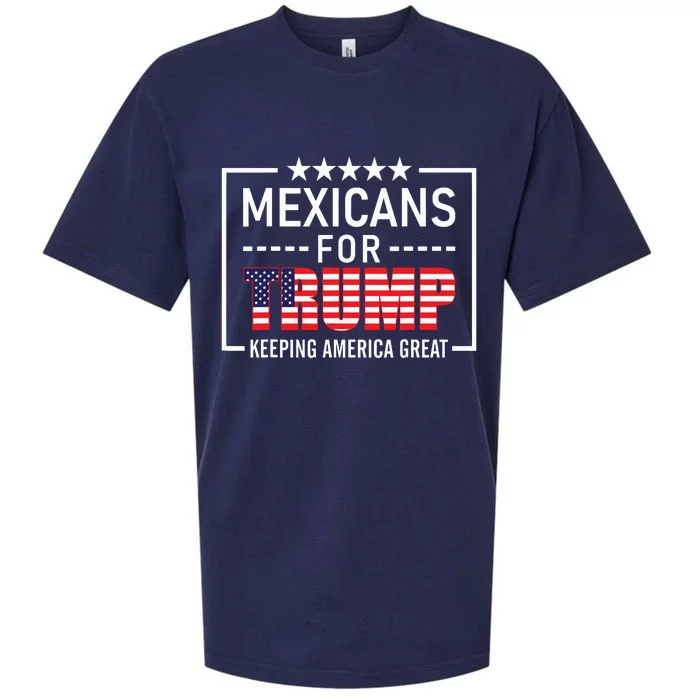 Mexicans For Trump Hispanic Conservative Gift Trump 2024 Sueded Cloud Jersey T-Shirt