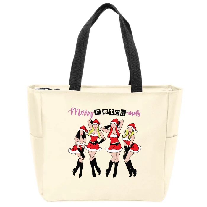 Merry Fetchmas Ugly Christmas Funny Xmas Zip Tote Bag