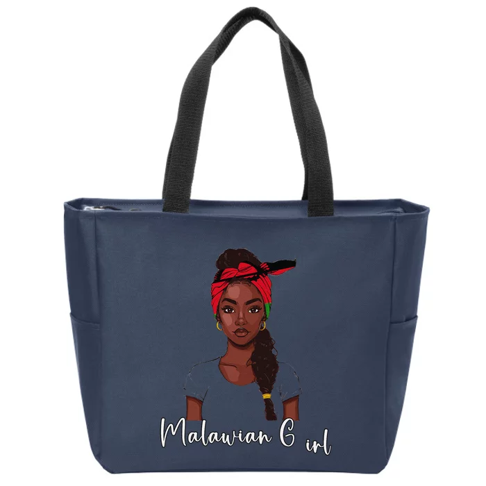 Malawian Flag Uniform Souvenirs Products Woman Malawi Zip Tote Bag