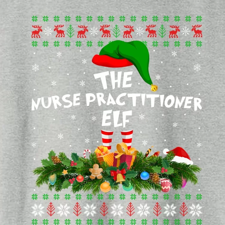 Matching Family Ugly The Nurse Practitioner Elf Christmas Cool Gift Women's Crop Top Tee