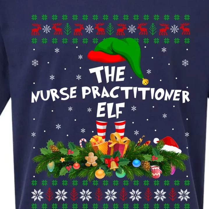 Matching Family Ugly The Nurse Practitioner Elf Christmas Cool Gift Sueded Cloud Jersey T-Shirt