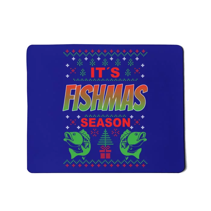 Merry Fishmas Ugly Sweater Bass Fishing Christmas Gift Mousepad