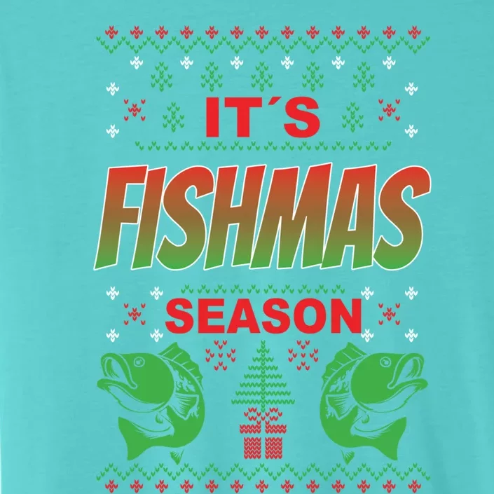 Merry Fishmas Ugly Sweater Bass Fishing Christmas Gift ChromaSoft Performance T-Shirt