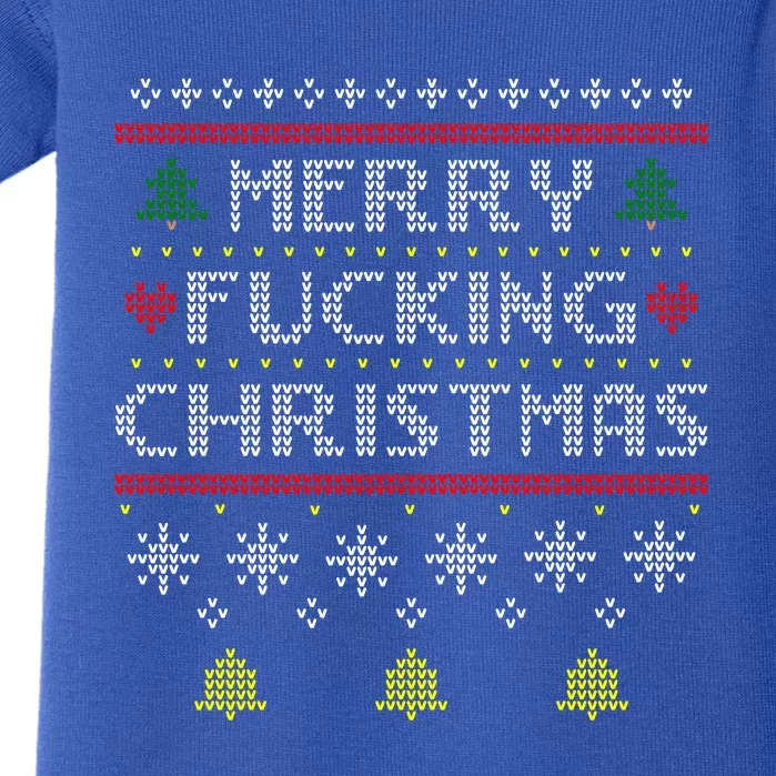 Merry Fucking Ugly Christmas Gift Adult Baby Bodysuit