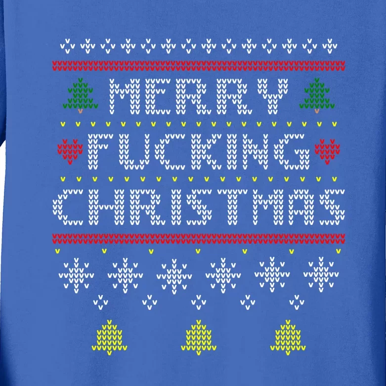 Merry Fucking Ugly Christmas Gift Adult Kids Long Sleeve Shirt