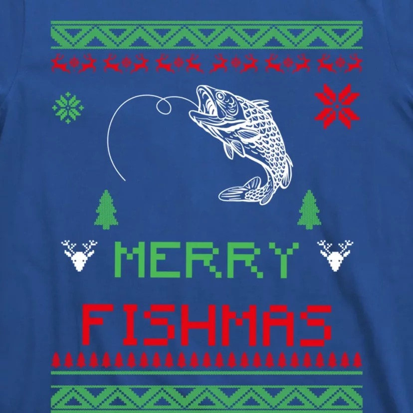 Merry Fishmas Ugly Fishing Christmas Gift T-Shirt