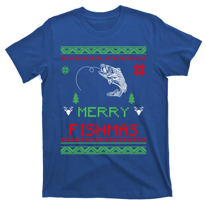 Merry Fishmas Ugly Fishing Christmas Gift T-Shirt