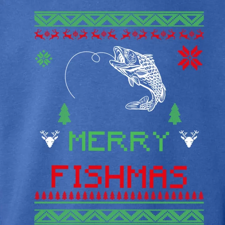 Merry Fishmas Ugly Fishing Christmas Gift Toddler Hoodie