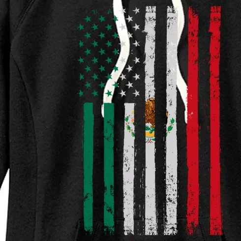 Mexico Flag USA American Mexican Independence Day Women's Fleece Hoodie