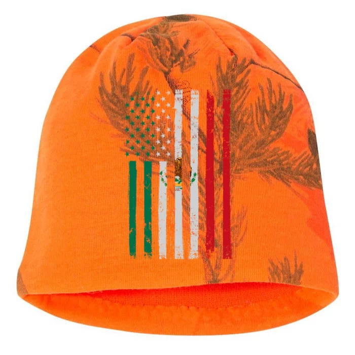 Mexico Flag USA American Mexican Independence Day Kati - Camo Knit Beanie