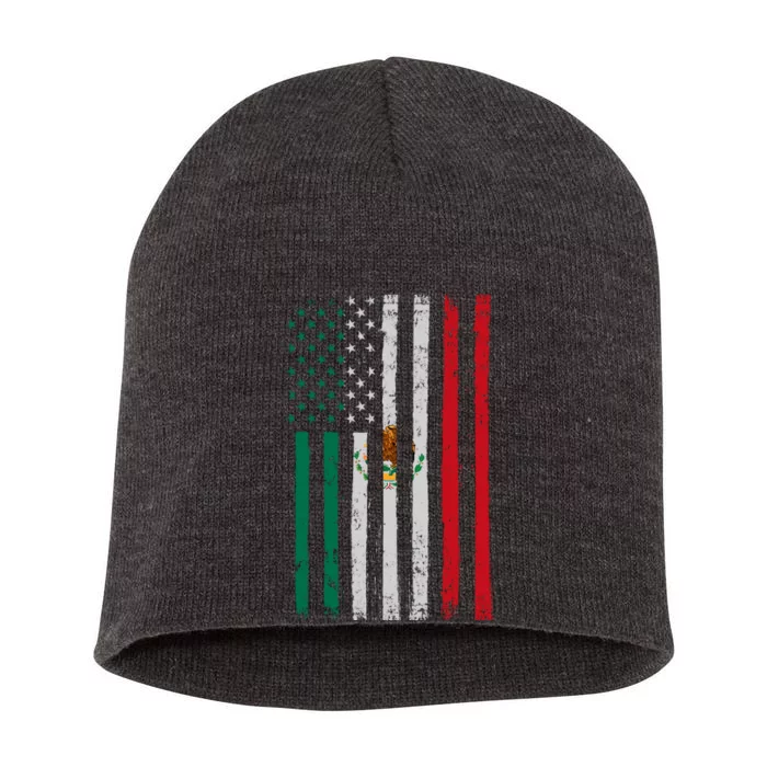 Mexico Flag USA American Mexican Independence Day Short Acrylic Beanie