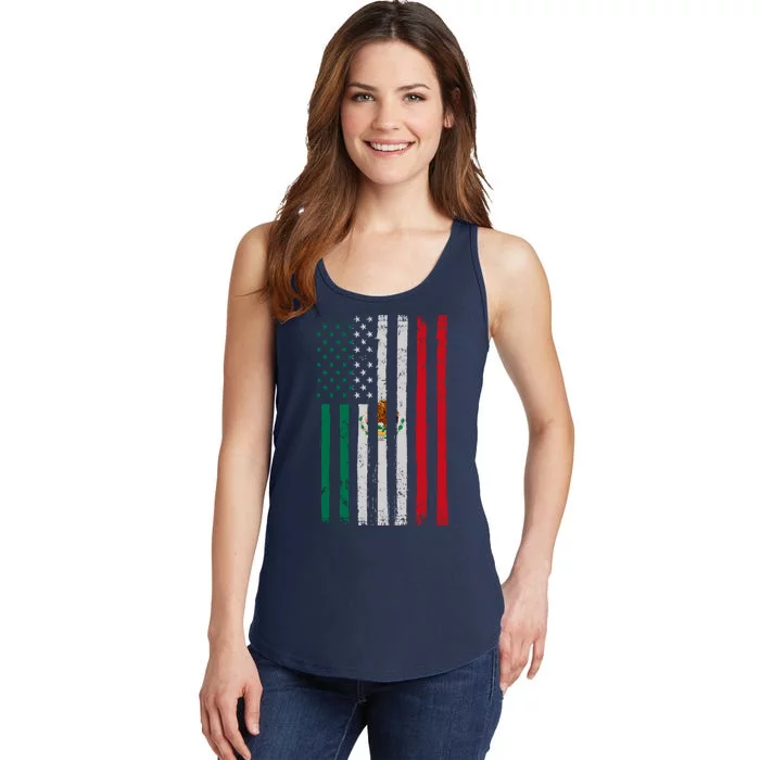 Mexico Flag USA American Mexican Independence Day Ladies Essential Tank