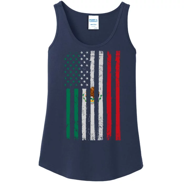 Mexico Flag USA American Mexican Independence Day Ladies Essential Tank