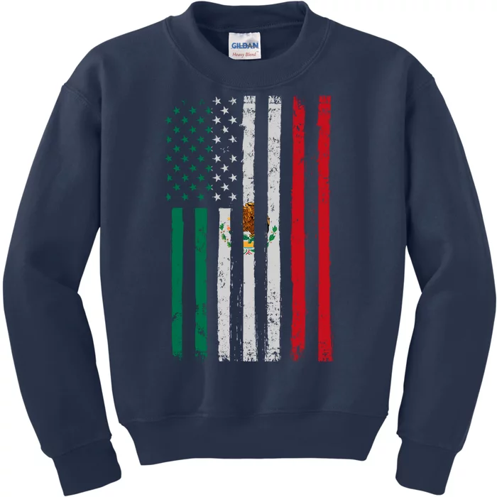 Mexico Flag USA American Mexican Independence Day Kids Sweatshirt