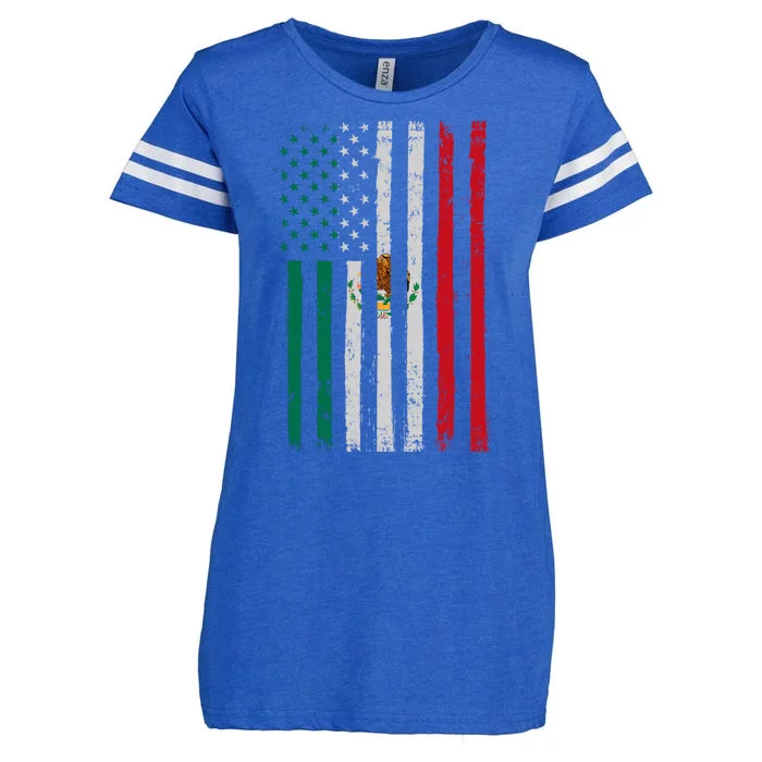 Mexico Flag USA American Mexican Independence Day Enza Ladies Jersey Football T-Shirt