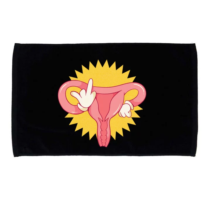 Middle Finger Uterus Microfiber Hand Towel