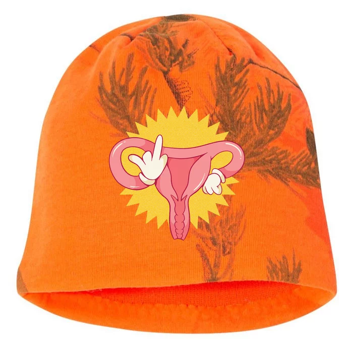 Middle Finger Uterus Kati - Camo Knit Beanie