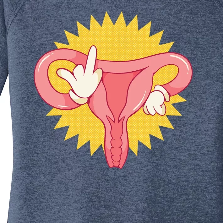 Middle Finger Uterus Women's Perfect Tri Tunic Long Sleeve Shirt