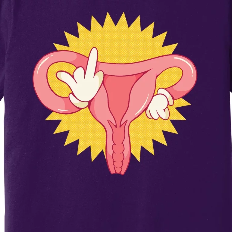 Middle Finger Uterus Premium T-Shirt