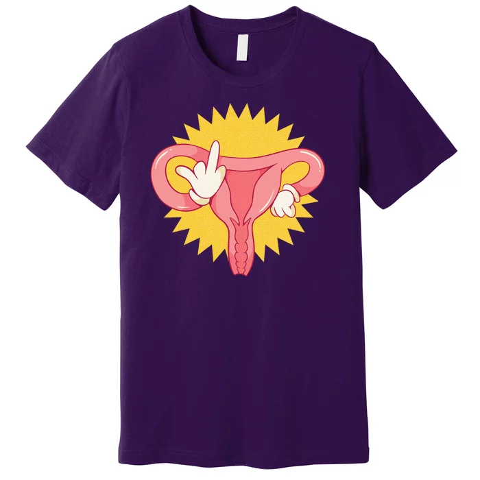 Middle Finger Uterus Premium T-Shirt