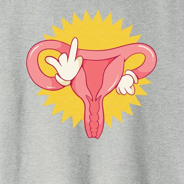 Middle Finger Uterus Women's Crop Top Tee