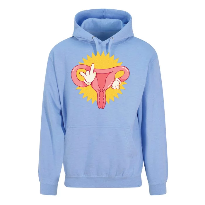 Middle Finger Uterus Unisex Surf Hoodie