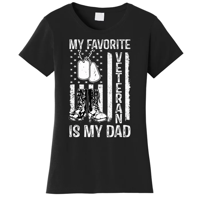 my favorite veteran is my dad army military veterans day Women's T-Shirt