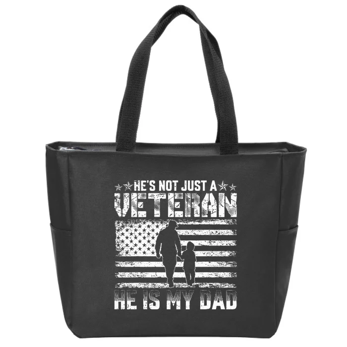 Military Family Veteran Support My Dad US Veteran My Hero Zip Tote Bag