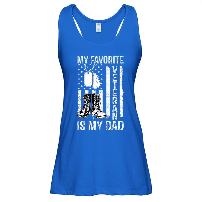 my favorite veteran is my dad army military veterans day Ladies Essential Flowy Tank