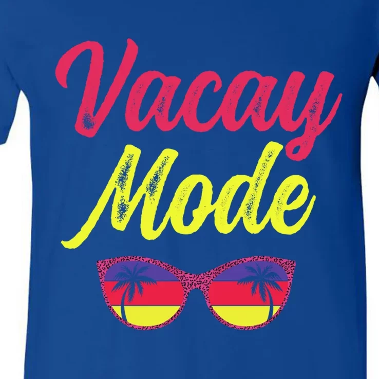 Matching Family Vacation Beach Summer Trip Vacay Mode Gift V-Neck T-Shirt