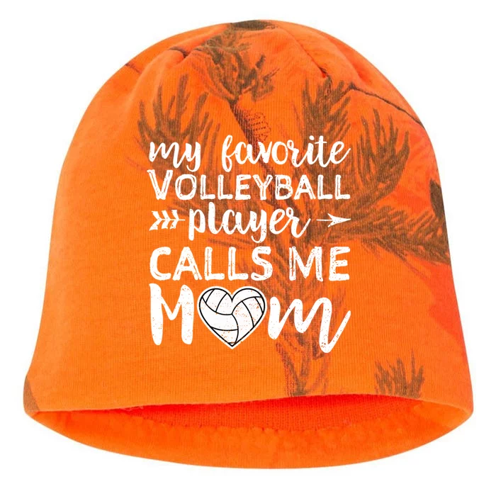 My Favorite Volleyball Player Calls Me Mom Great Gift Kati - Camo Knit Beanie