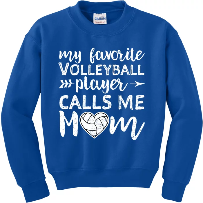 My Favorite Volleyball Player Calls Me Mom Gift Kids Sweatshirt