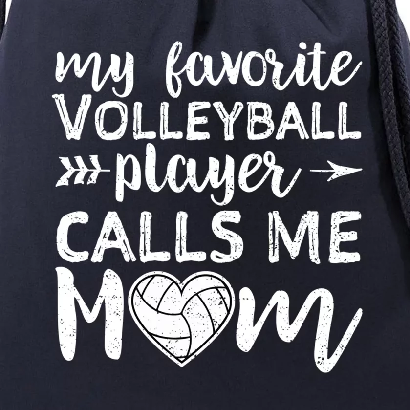 My Favorite Volleyball Player Calls Me Mom Gift Drawstring Bag