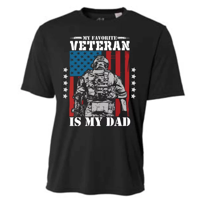 My Favorite Veteran Is My Dad Veterans Day Memorial Day Cooling Performance Crew T-Shirt