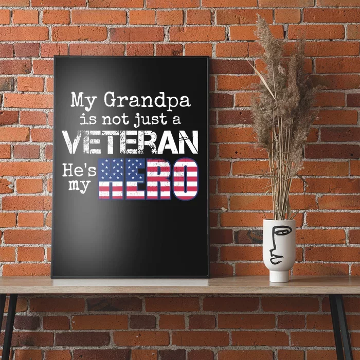 Military Family Veteran My Grandpa Veteran My Hero Poster