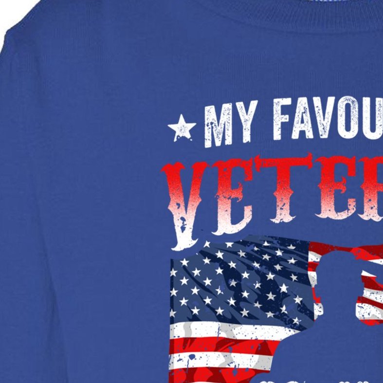 My Favorite Veteran Is My Husband Veteran's Day Veterans Gift Toddler Long Sleeve Shirt