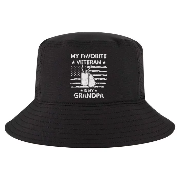 My Favorite Veteran Is My Grandpa Kids Veterans Day Cool Comfort Performance Bucket Hat