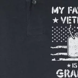 My Favorite Veteran Is My Grandpa Kids Veterans Day Softstyle Adult Sport Polo